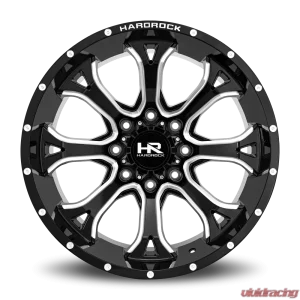 Hardrock Offroad BloodShot Xposed Aluminum Wheel 22x12 5x139.7 -51 87 Gloss Black Milled - Image 1