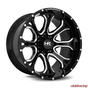 Hardrock Offroad BloodShot Xposed Aluminum Wheel 22x12 5x139.7 -51 87 Gloss Black Milled - Image 2