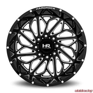 Hardrock Offroad BlackTop Xposed Aluminum Wheel 20x12 8x165.1 -44 125.2 Gloss Black Milled - Image 1