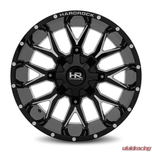 Hardrock Offroad Affliction Aluminum Wheel 20x10 5x127/139.7 -19 87 Gloss Black Milled - Image 1