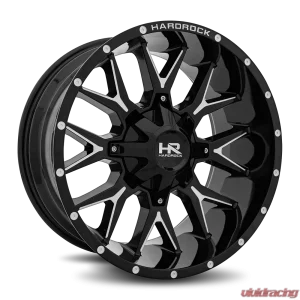 Hardrock Offroad Affliction Aluminum Wheel 20x10 8x180 -19 124.3 Gloss Black Milled - Image 2