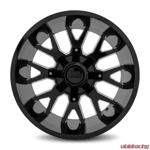 Hardrock Offroad Affliction Aluminum Wheel 20x12 5x127/139.7 -44 87 Gloss Black - Image 1