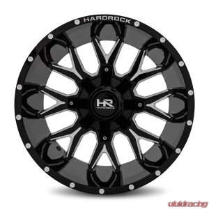 Hardrock Offroad Affliction Aluminum Wheel 20x12 8x180 -44 124.3 Gloss Black Milled - Image 1