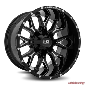 Hardrock Offroad Affliction Aluminum Wheel 20x12 5x150 | 5x139.7 | 5x5.5 -44 110.3 Gloss Black Milled - Image 2