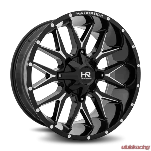 Hardrock Offroad Affliction Aluminum Wheel 22x10 5x127/139.7 -19 87 Gloss Black Milled - Image 2