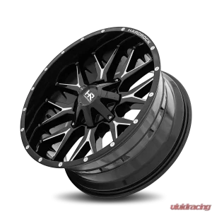 Hardrock Offroad Affliction Aluminum Wheel 22x10 5x127/139.7 -19 87 Gloss Black Milled - Image 4