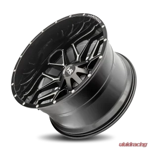 Hardrock Offroad Affliction Aluminum Wheel 24x14 5x150 | 5x139.7 | 5x5.5 -76 110.3 Gloss Black Milled - Image 4