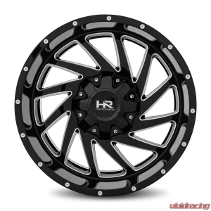 Hardrock Offroad Crusher Aluminum Wheel 20x10 8x165.1 -19 125.2 Gloss Black Milled - Image 1