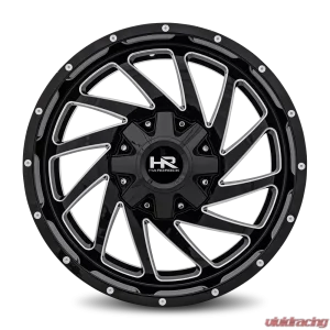 Hardrock Offroad Crusher Aluminum Wheel 20x9 6x120/139.7 0 78.1 Gloss Black Milled - Image 1