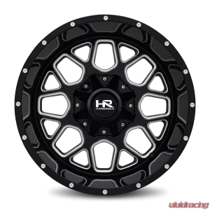 Hardrock Offroad Gunner Aluminum Wheel 20x12 5x150 | 5x139.7 | 5x5.5 -44 110.3 Gloss Black Milled - Image 1
