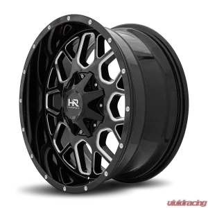 Hardrock Offroad Gunner Aluminum Wheel 20x9 6x135/139.7 0 108 Gloss Black Milled - Image 3