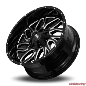Hardrock Offroad Destroyer Aluminum Wheel 22x10 8x165.1 -25 125.2 Gloss Black Milled - Image 4