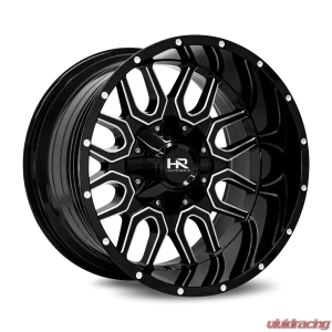 Hardrock Offroad Commander Aluminum Wheel 20x12 5x127/139.7 -51 87 Gloss Black Milled - Image 2