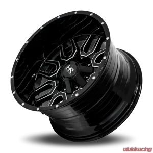 Hardrock Offroad Commander Aluminum Wheel 20x12 5x127/139.7 -51 87 Gloss Black Milled - Image 4