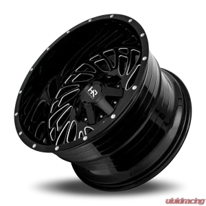 Hardrock Offroad Attack Aluminum Wheel 20x12 6x135/139.7 -51 108 Gloss Black Milled - Image 4