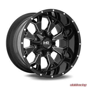 Hardrock Offroad Devastator Aluminum Wheel 22x10 8x170 -25 125.2 Gloss Black Milled - Image 2