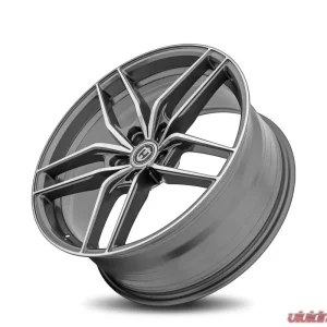Curva Concepts CFF25 Flow Forged Wheels 20x10 40mm Gun Metal Machine Face - Image 3