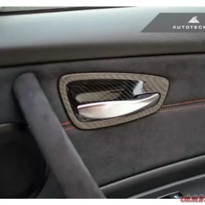 AutoTecknic Dry Carbon Interior Door Handle Trims BMW E82 1M | 1-Series - Image 4