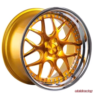 Rennen CSL-2 Wheel 20x10 5x112 38mm Tinted Gold w/Chrome Step Lip - Image 1
