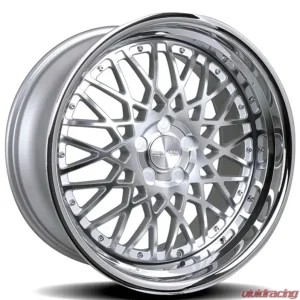Rennen CSL-5 Wheel 20x10 5x114.3 38mm Silver Machined w/Chrome Step Lip - Image 1