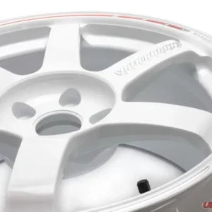 Volk Racing TE37 Saga S-plus Time Attack Wheel 18x9.5 5x100 44mm Dash White/Redot - Image 3