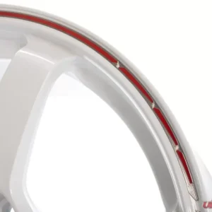Volk Racing TE37 Saga S-plus Time Attack Wheel 18x9.5 5x100 44mm Dash White/Redot - Image 4