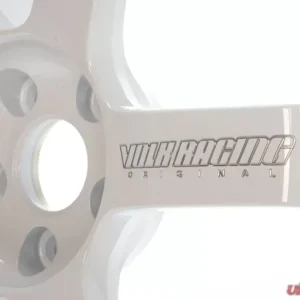Volk Racing TE37 Saga S-plus Time Attack Wheel 18x10 5x114.3 36mm Dash White/Redot - Image 5