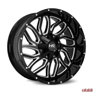 Hardrock Offroad Destroyer Wheel 22x10 5x127/139.7 -25 87 Gloss Black Milled - Image 1