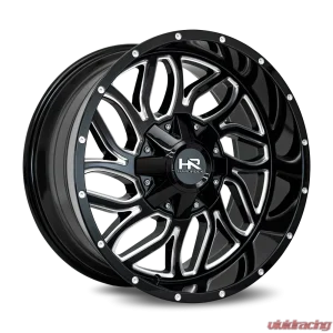 Hardrock Offroad Destroyer Wheel 20x10 8x165.1 -19 125.2 Gloss Black Milled - Image 1