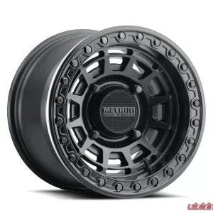 Method Race Wheels MR415 Beadlock 15x7 4x156 38mm Matte Black - Gloss Black Ring - Image 1
