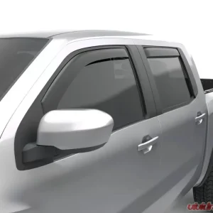 EGR Matte Black Crew Cab Front | Rear Set In Channel Window Visors Nissan Frontier 2022-2023 - Image 1