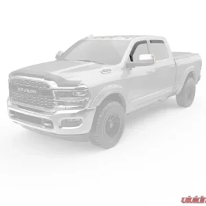 EGR Matte Black Crew Cab Front | Rear Set In-Channel Window Visors Dodge Ram 2500 | 3500 2019-2023 - Image 2