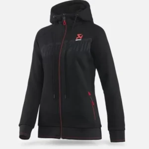 Akrapovic Large Black Womens Corpo Zip Hoodie - Image 2