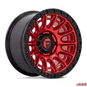 FUEL D834 Cycle Wheel 17x8.5 6x139.7 25mm Candy Red w/ Black Ring - Image 1