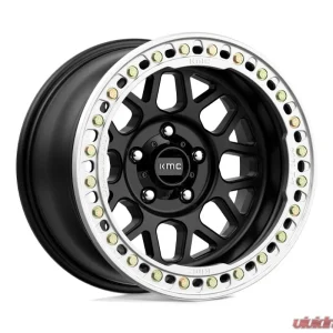 KMC KM235 Grenade Crawl Beadlock Wheel 18x9 6x139.7 -24mm Satin Black - Image 1