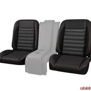 Brothers Trucks Black Sport Bucket Seats w/ Blue Stitching Chevrolet | GMC Truck 1947-1987 - Image 1