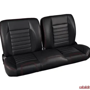 Brothers Trucks Black Sport Split-Bench Seat w/ Red Stitching Chevrolet | GMC Truck 1947-1959 - Image 2