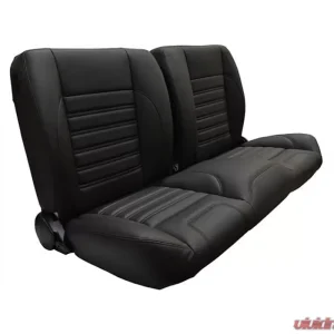 Brothers Trucks Black Sport Split-Bench Seat w/ Blue Stitching Chevrolet | GMC C10 1960-1987 - Image 1