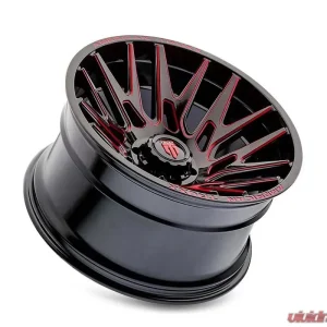 American Truxx Evolution Wheel 22x12 8x170 -44mm Gloss Black Prizm Red - Image 2
