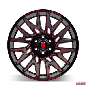American Truxx Evolution Wheel 22x12 8x165.1 -44mm Gloss Black Prizm Red - Image 1