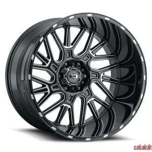Vision 404 Brawl Wheel 24x12 5x5 -51mm Gloss Black Milled Spoke - Image 1