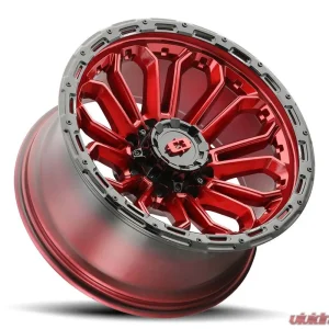 Vision 405 Korupt Wheel 18x9 5x5 -12mm Gloss Red w/Gloss Black Lip - Image 2