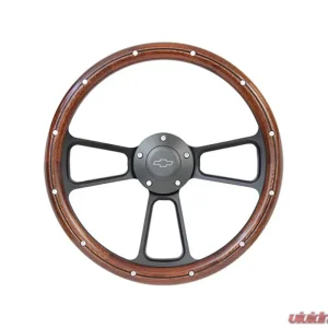 Brothers Trucks Black/Wood Bowtie Custom Steering Wheels Chevrolet | GMC C10 1960-1969 - Image 1
