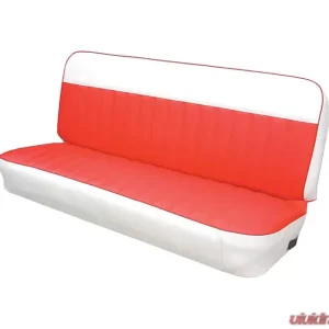 Brothers Trucks White/Red Two Tone Bench Seat Upholstery Chevrolet | GMC C10 1960-1966 - Image 1