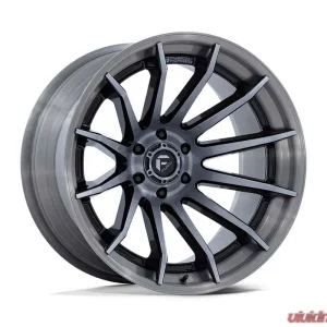 Fuel FC403 Burn Wheel 24x12 5x127 | 5x5 -44mm Gloss Black w/ Brushed Gray Tint Face & Lip - Image 1