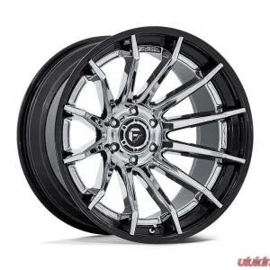 Fuel FC403 Burn Wheel 22x12 5x127 | 5x5 -44mm Chrome w/ Gloss Black Lip - Image 1