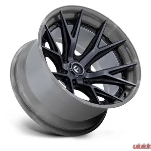 Fuel FC402 Catalyst Wheel 20x10 6x139.7 -18mm Gloss Black w/ Brushed Gray Tint Face & Lip - Image 2