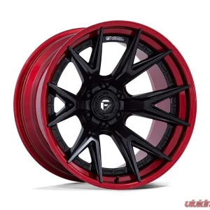 Fuel FC402 Catalyst Wheel 20x10 6x135 -18mm Matte Black w/ Candy Red Lip - Image 1