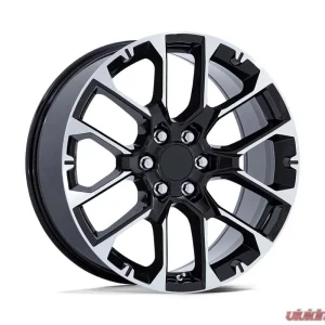 OE Creations PR224 Wheel 22x9 6x139.7 28mm Gloss Black w/Machined Face - Image 1
