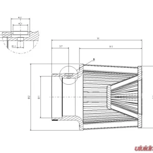 BMC Twin Air Universal Conical Filter w/ Carbon Top - 90mm ID / 130mm H - Image 3